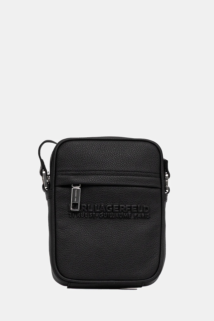 Karl Lagerfeld borseta de piele K/RSG culoarea negru, A3M30177