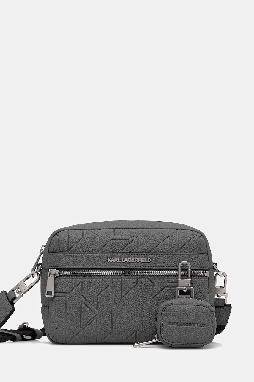Karl Lagerfeld borsetă K/URBAN MONOGRAM culoarea gri, A3M30298