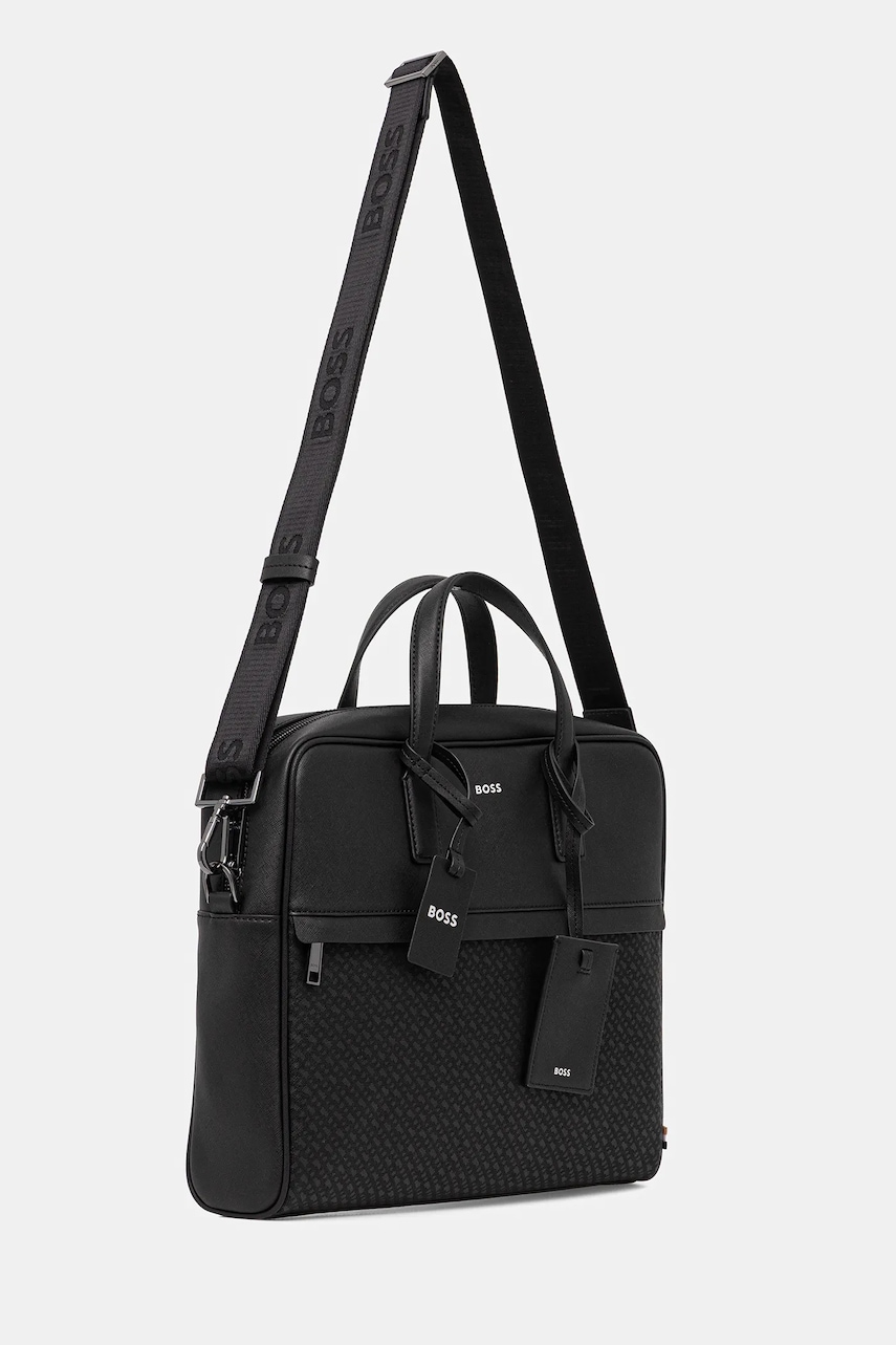 Кожаная сумка для ноутбука BOSS цвет чёрный 50548188 Кожаная сумка для ноутбука BOSS цвет чёрный 50548188