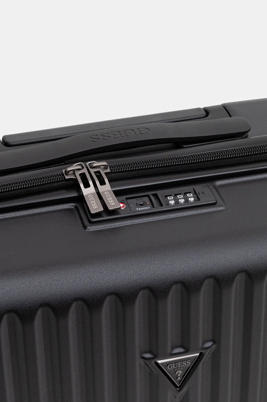 Βαλίτσα Guess OLBIA χρώμα: μαύρο, TMOLPC P5243 φωτογραφία