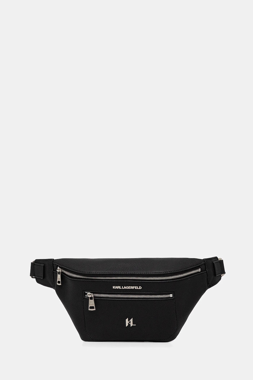 Karl Lagerfeld borseta de piele culoarea negru, 554451.815911