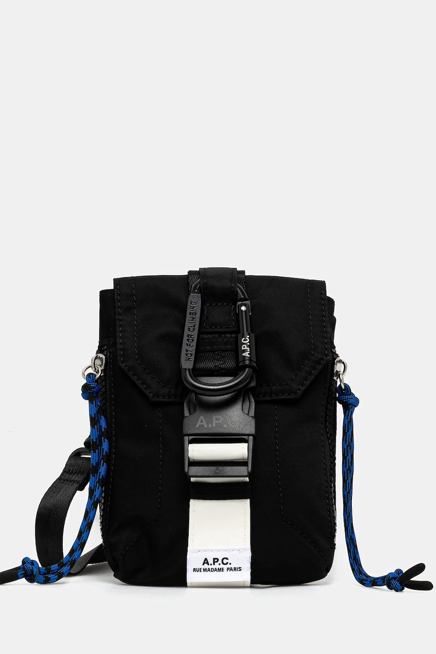 A.P.C. borseta crossbody pouch trek culoarea negru, PAAGR.H61733