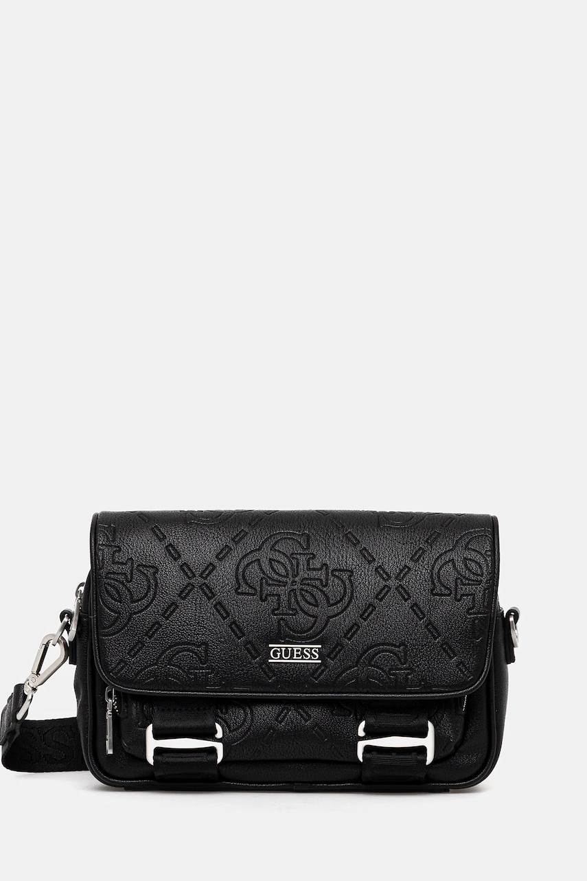 

Чанта през рамо Guess BOSTON в черно HMBOMG P5464, Черен