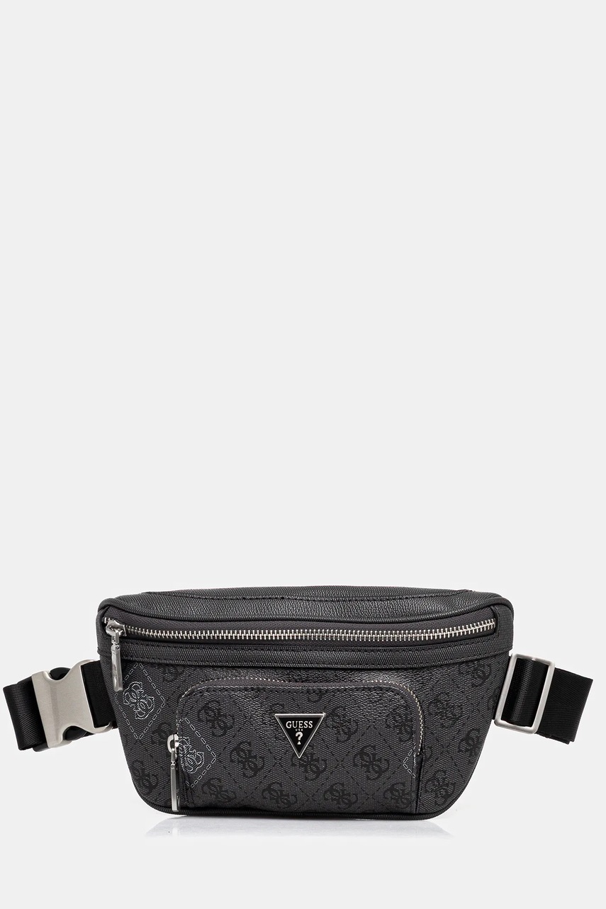 Levně Ledvinka Guess MILANO černá barva, HMMICT P5431