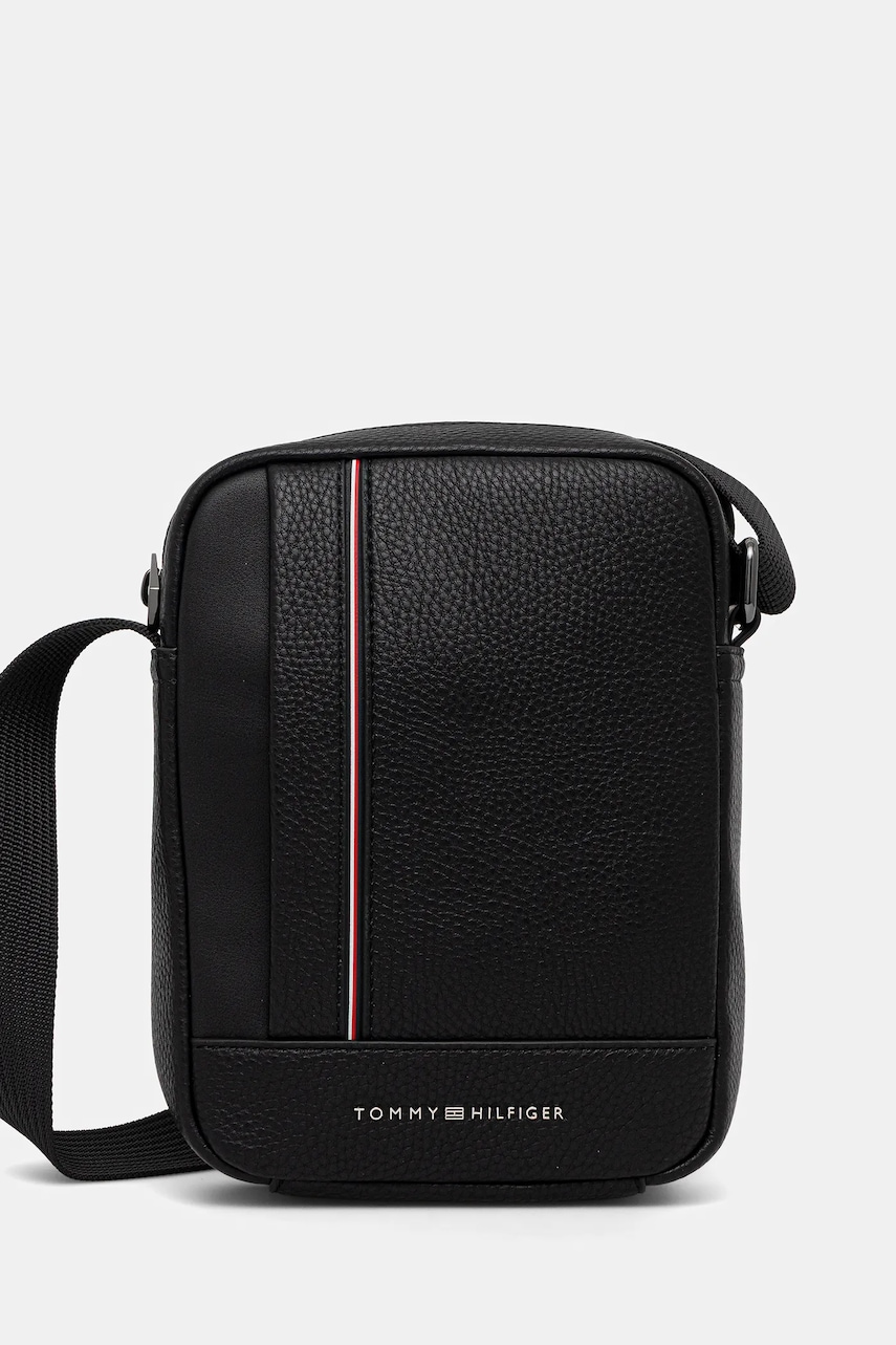 Levně Taštička Tommy Hilfiger černá barva, AM0AM13632
