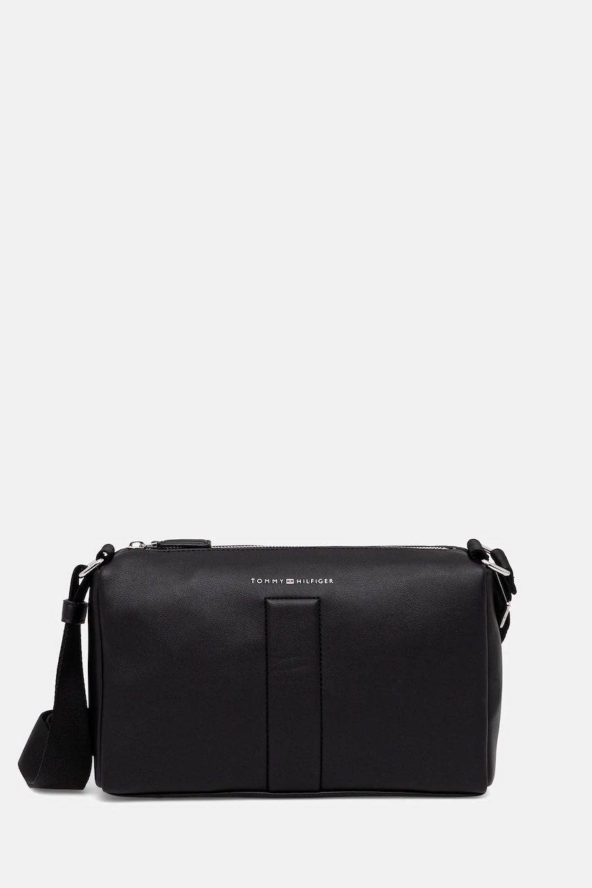 Levně Taštička Tommy Hilfiger černá barva, AM0AM13656