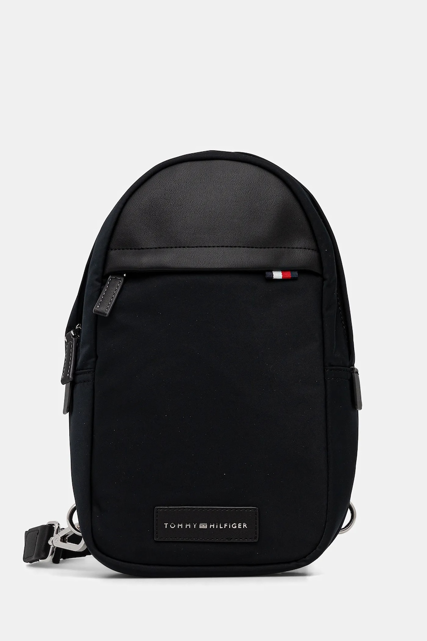 Levně Taštička Tommy Hilfiger černá barva, AM0AM13622
