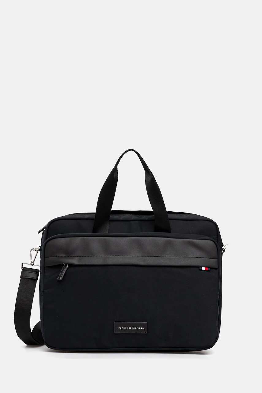 Levně Taška Tommy Hilfiger černá barva, AM0AM13619