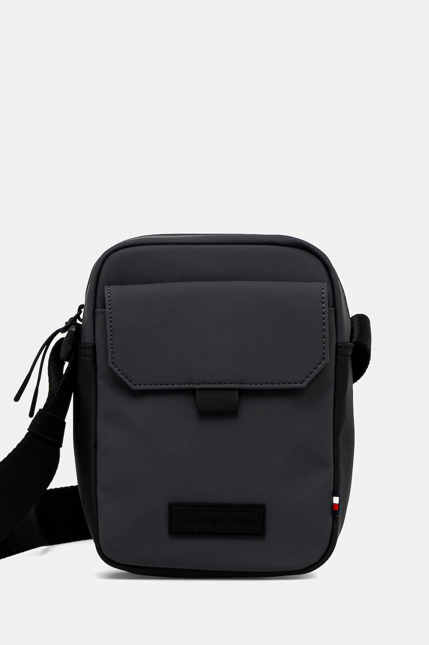 Levně Taštička Tommy Hilfiger šedá barva, AM0AM13645