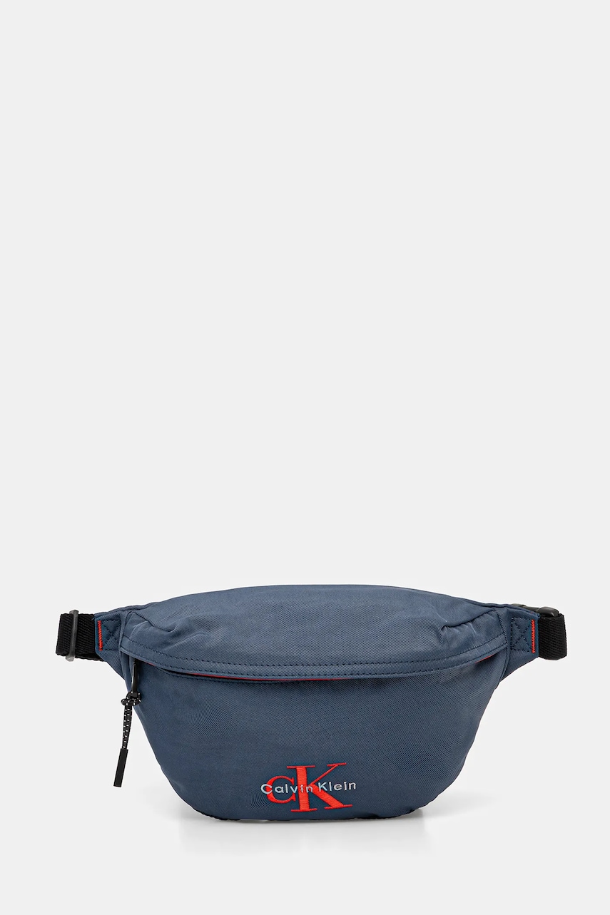 Levně Ledvinka Calvin Klein modrá barva, LV04D3116G