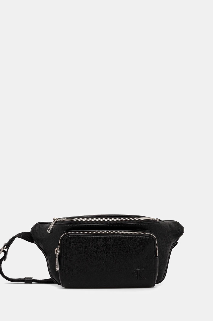 Levně Ledvinka Calvin Klein černá barva, LV04D3130G