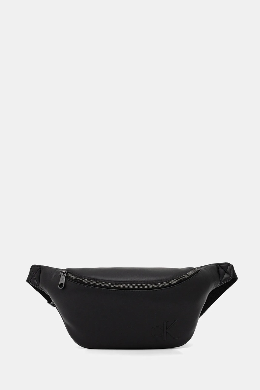 Levně Ledvinka Calvin Klein černá barva, LV04D3249G