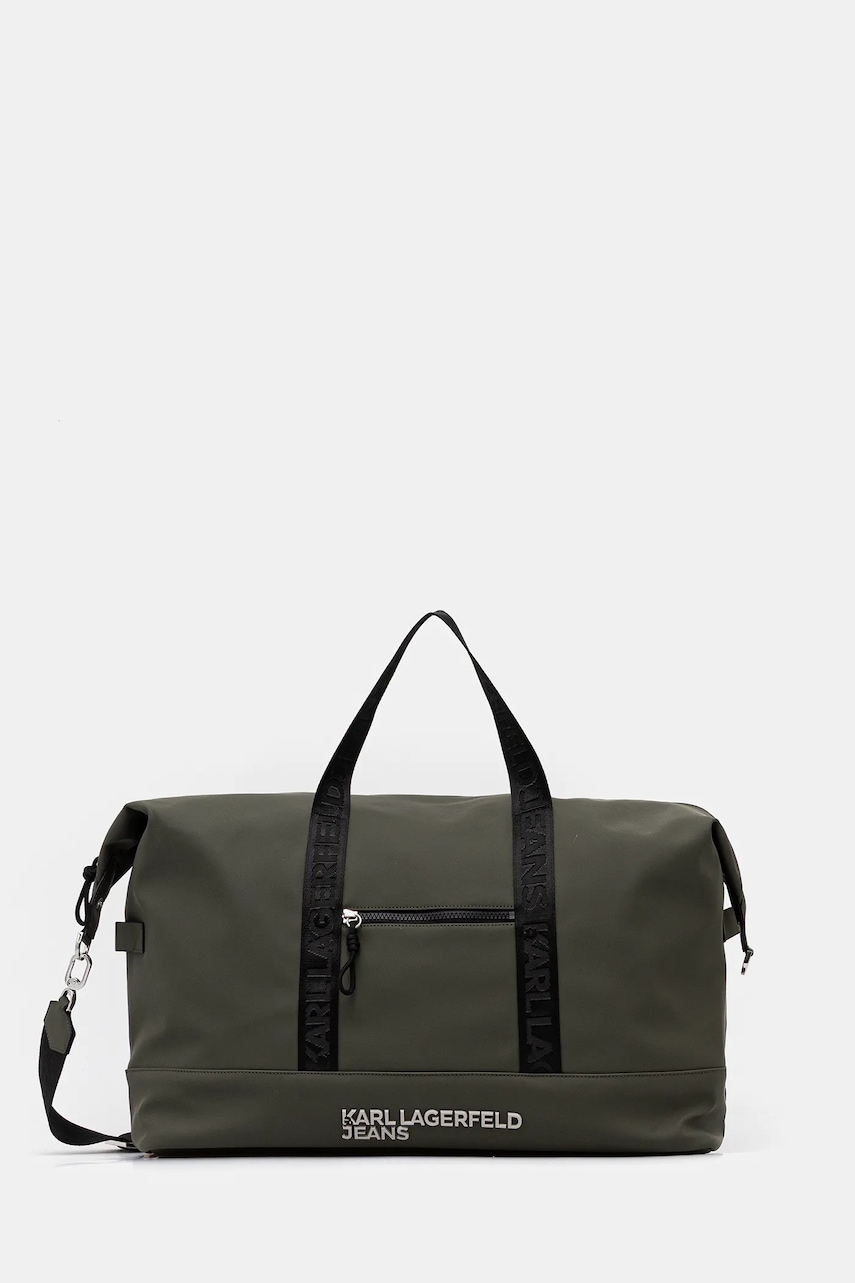 Karl Lagerfeld Jeans geantă culoarea verde, A3M30249