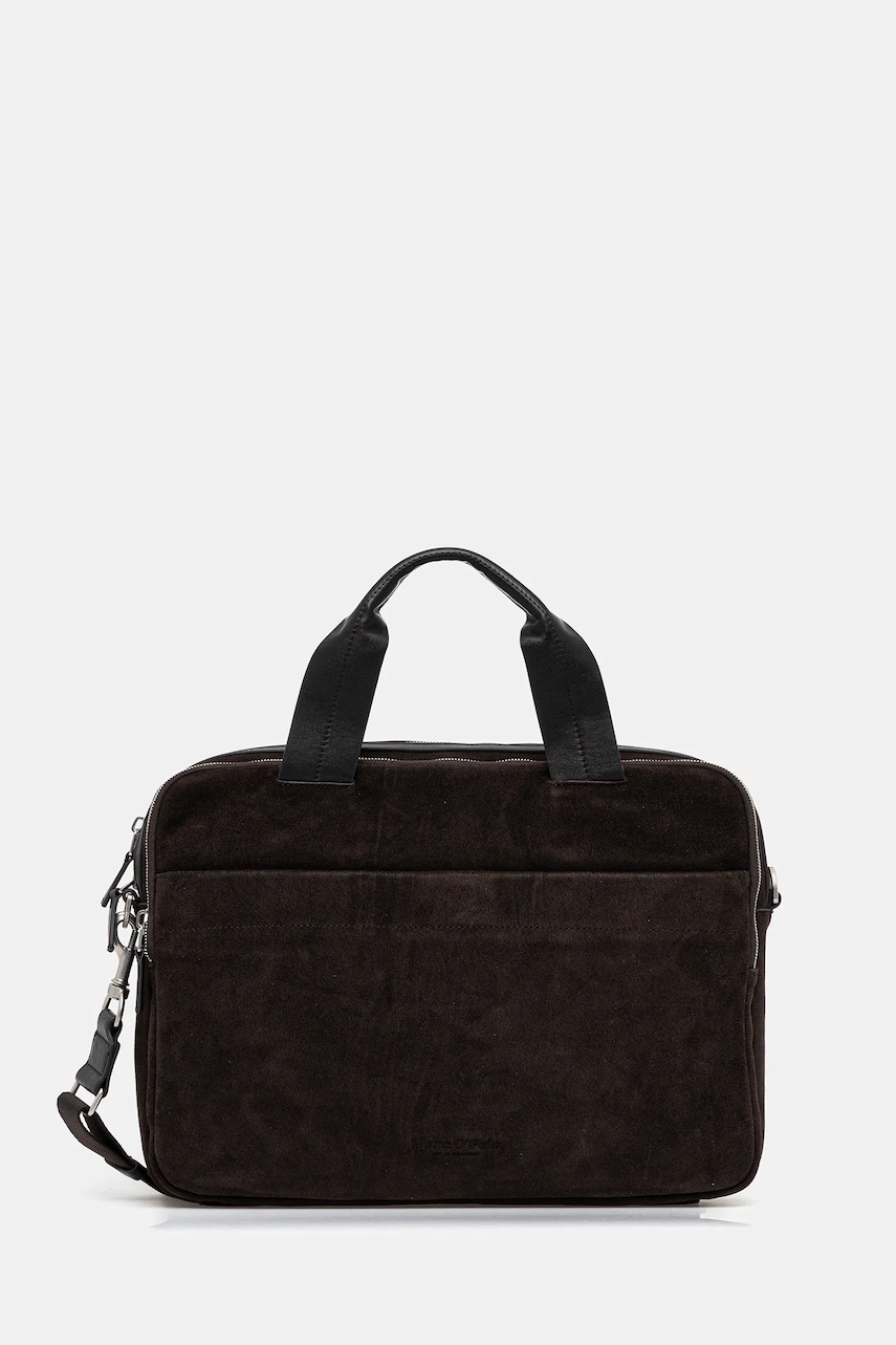 Marc O'Polo geantă de piele întoarsă culoarea maro, 5000007751