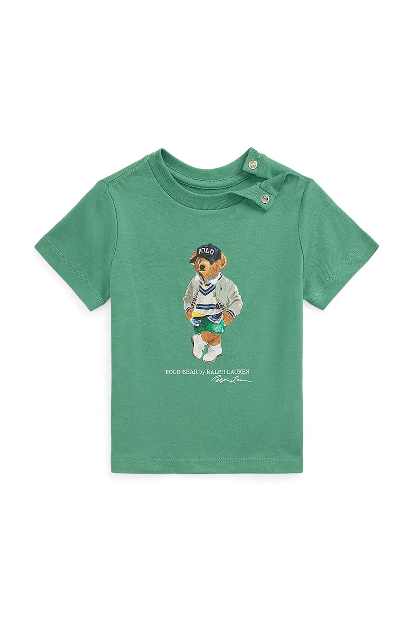 Levně Tričko Polo Ralph Lauren zelená barva, 320973121001