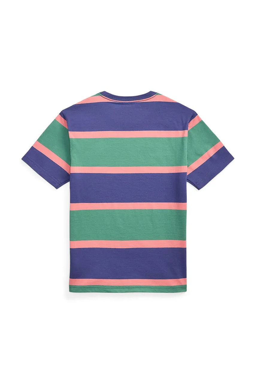 Хлопковая футболка Polo Ralph Lauren цвет зелёный узор 323971157001 Хлопковая футболка Polo Ralph Lauren цвет зелёный узор 323971157001