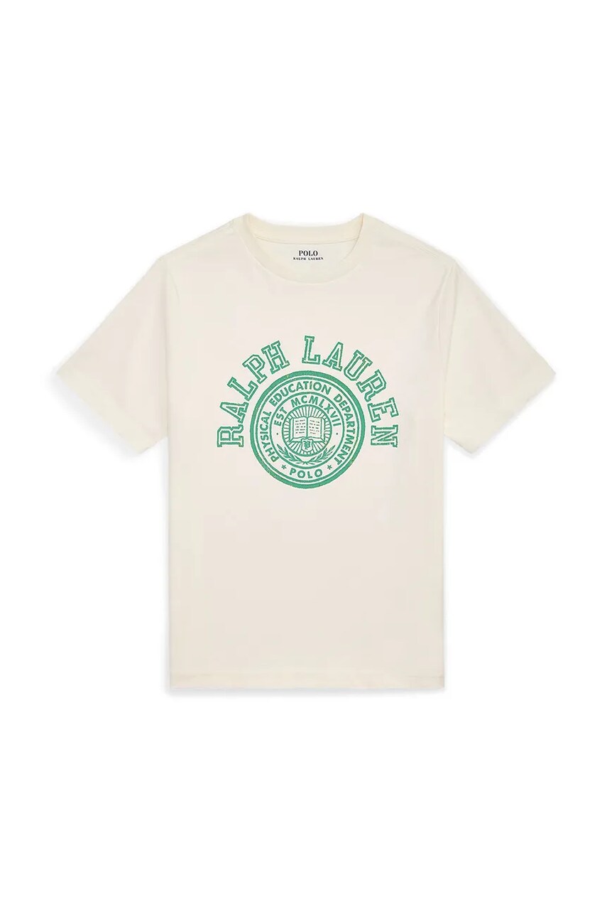 Levně Tričko Polo Ralph Lauren bílá barva, s potiskem, 323971317001