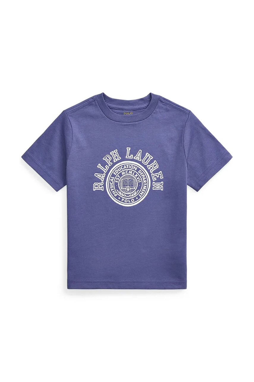 Levně Tričko Polo Ralph Lauren tmavomodrá barva, s potiskem, 322971317002