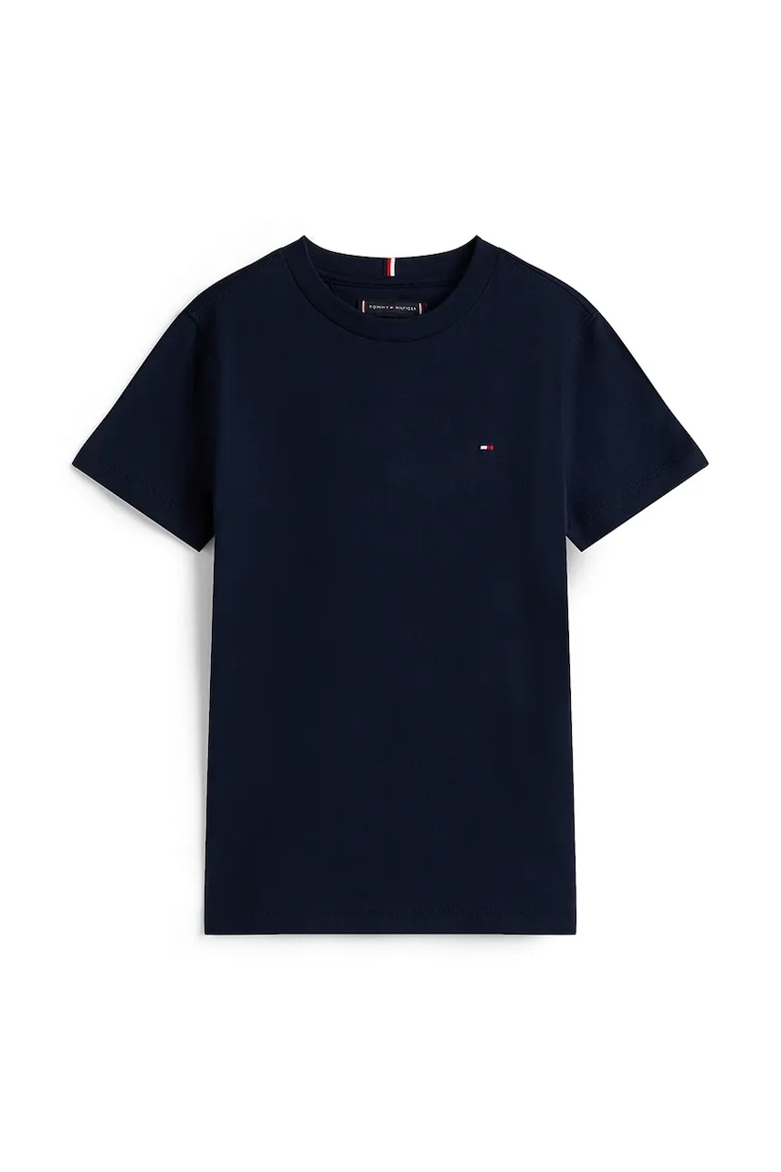 Детская хлопковая футболка Tommy Hilfiger цвет синий узор KB0KB06879 Детская хлопковая футболка Tommy Hilfiger цвет синий узор KB0KB06879