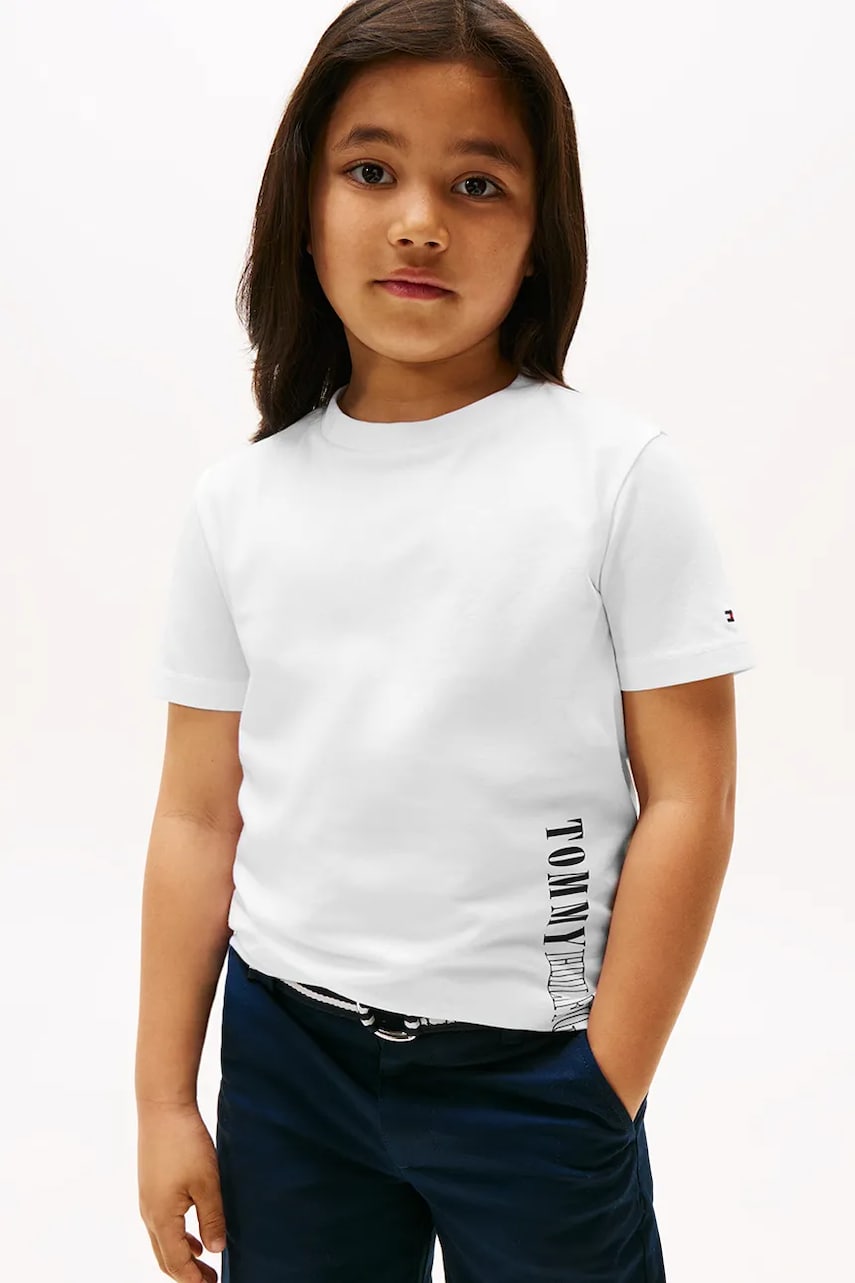 Levně Tričko Tommy Hilfiger bílá barva, KB0KB09870