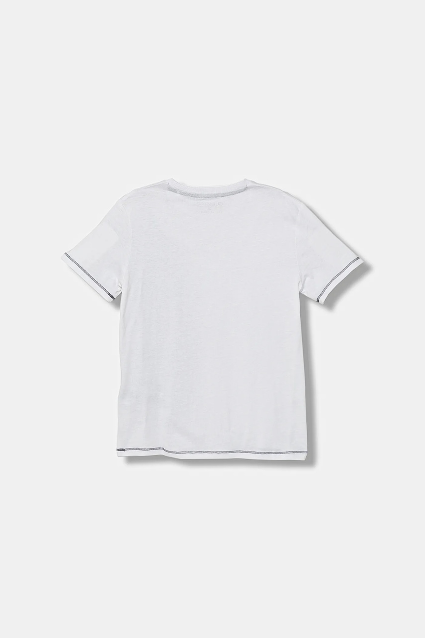 Детская хлопковая футболка Guess цвет белый с принтом L5YI03 K8HM4 Детская хлопковая футболка Guess цвет белый с принтом L5YI03 K8HM4