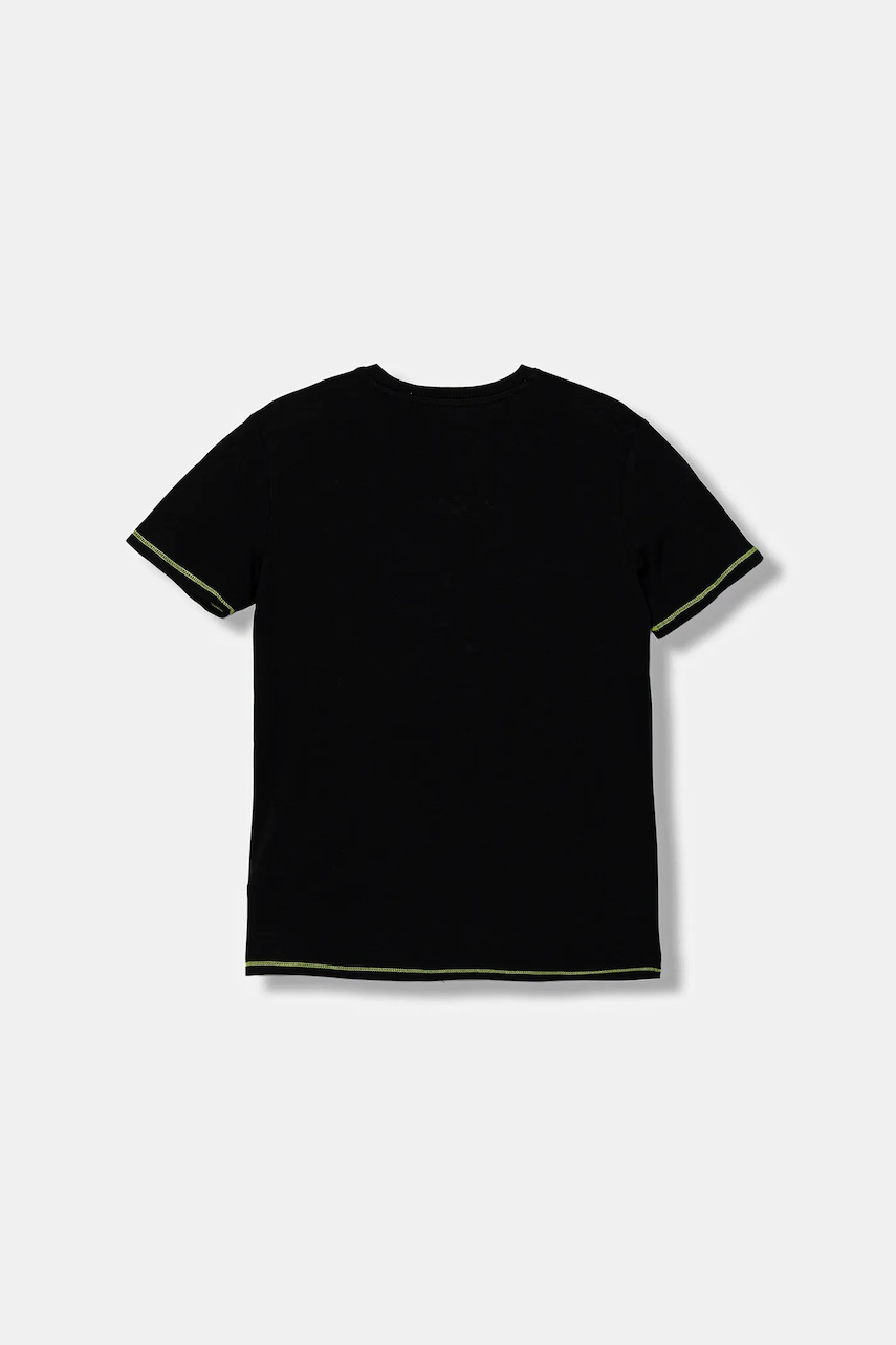 Детская хлопковая футболка Guess цвет чёрный с принтом L5YI03 K8HM4 Детская хлопковая футболка Guess цвет чёрный с принтом L5YI03 K8HM4