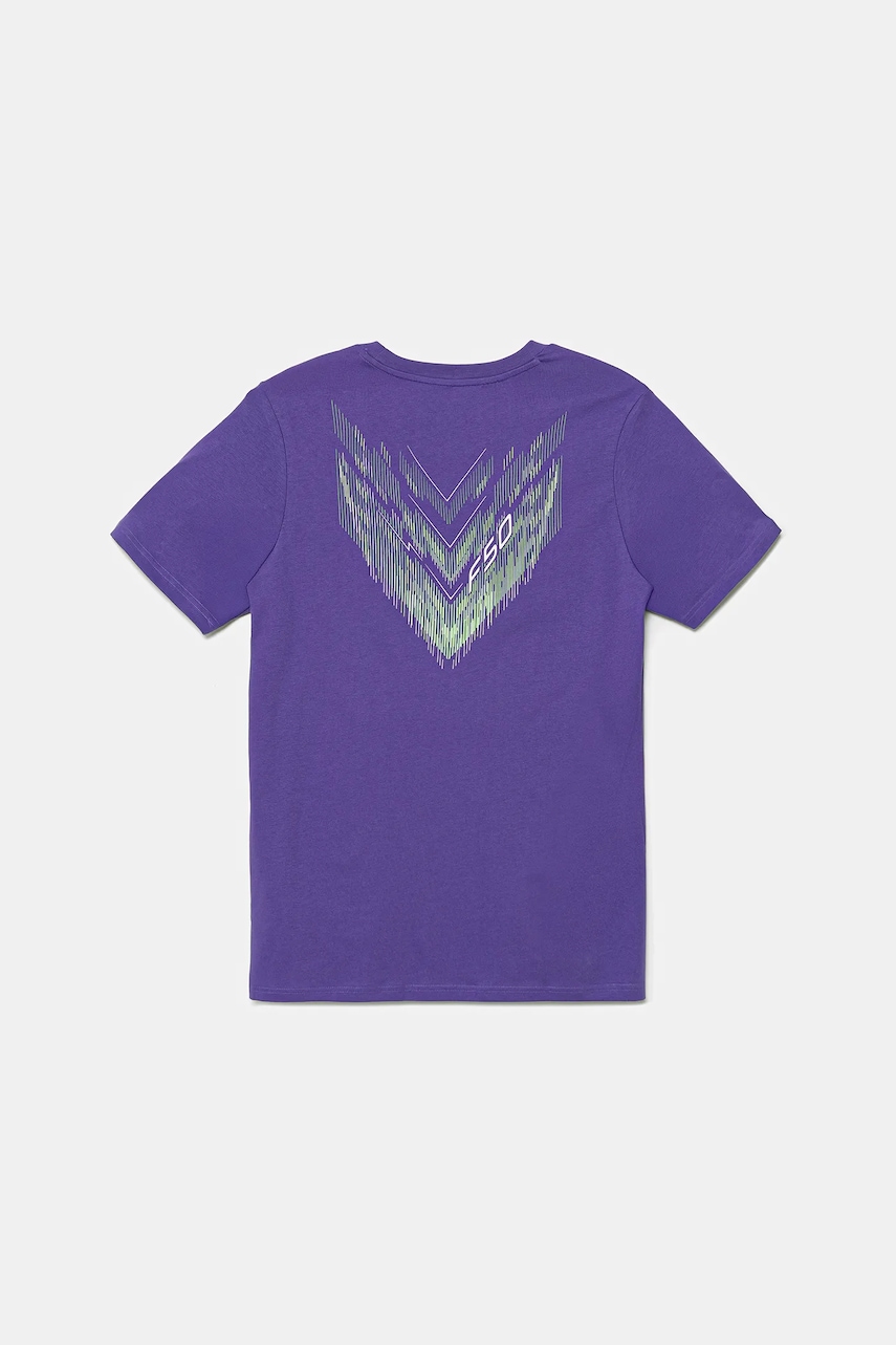 Детская хлопковая футболка adidas Performance цвет фиолетовый с принтом JM8941 Детская хлопковая футболка adidas Performance цвет фиолетовый с принтом JM8941