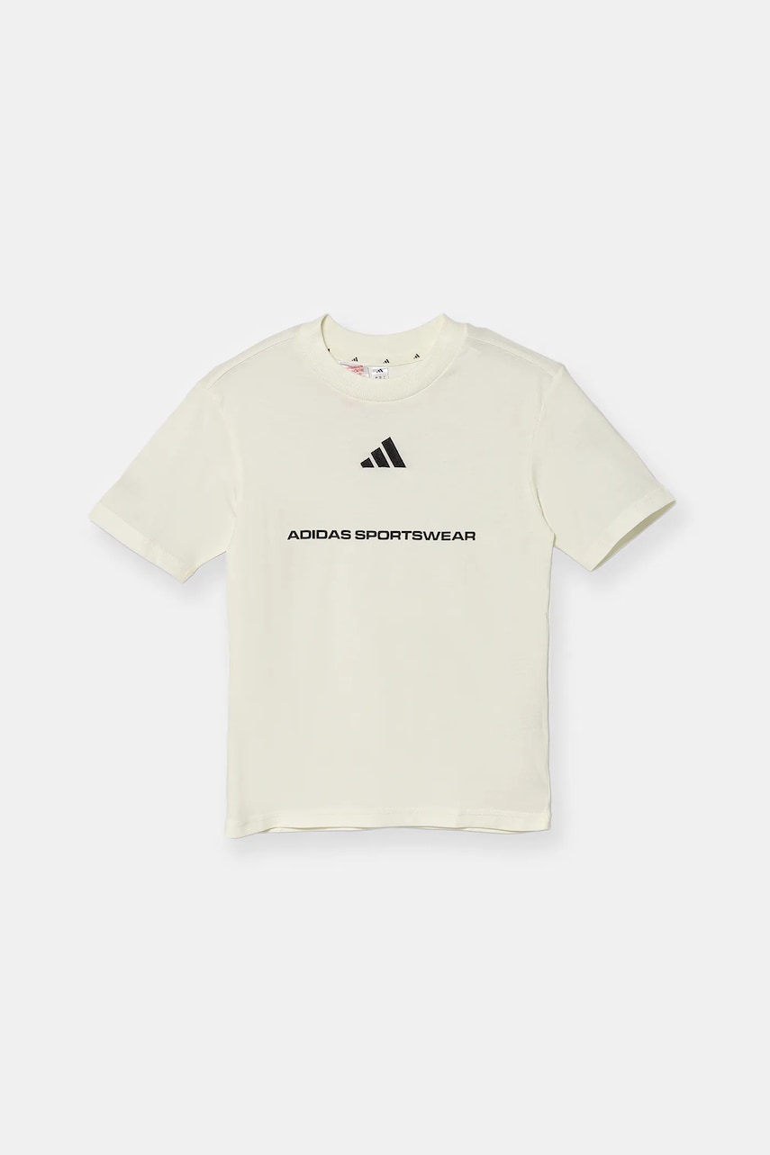 adidas tricou de bumbac pentru copii culoarea alb, cu imprimeu, KC5385