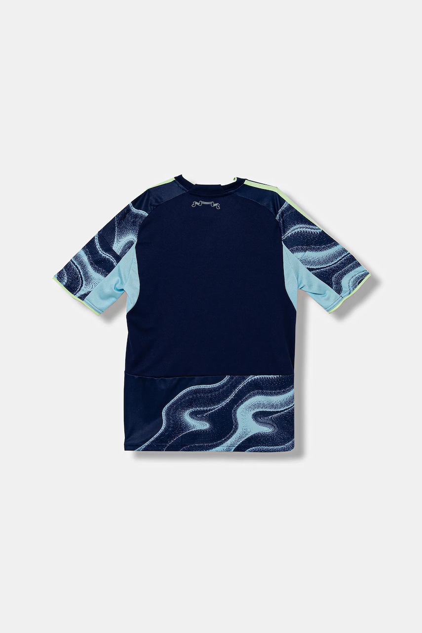 Детская футболка adidas Performance AJAX цвет синий узор JI7218 Детская футболка adidas Performance AJAX цвет синий узор JI7218