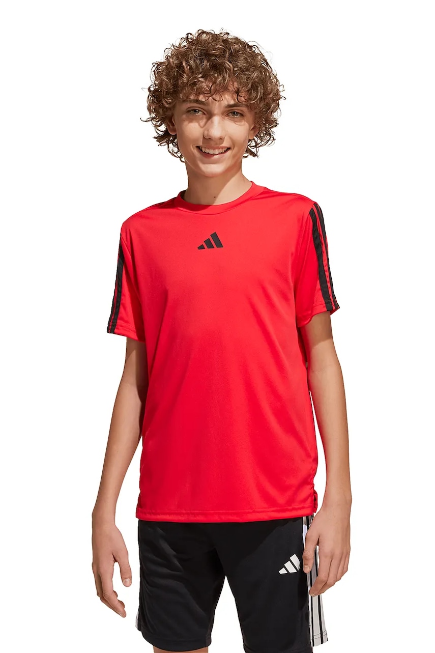adidas tricou copii culoarea rosu, cu imprimeu, JJ1034