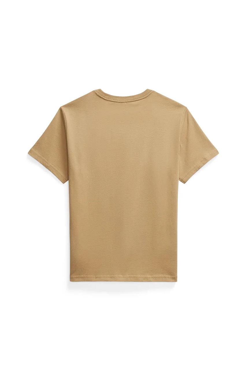 Детская хлопковая футболка Polo Ralph Lauren цвет зелёный с принтом 323837629007 Детская хлопковая футболка Polo Ralph Lauren цвет зелёный с принтом 323837629007