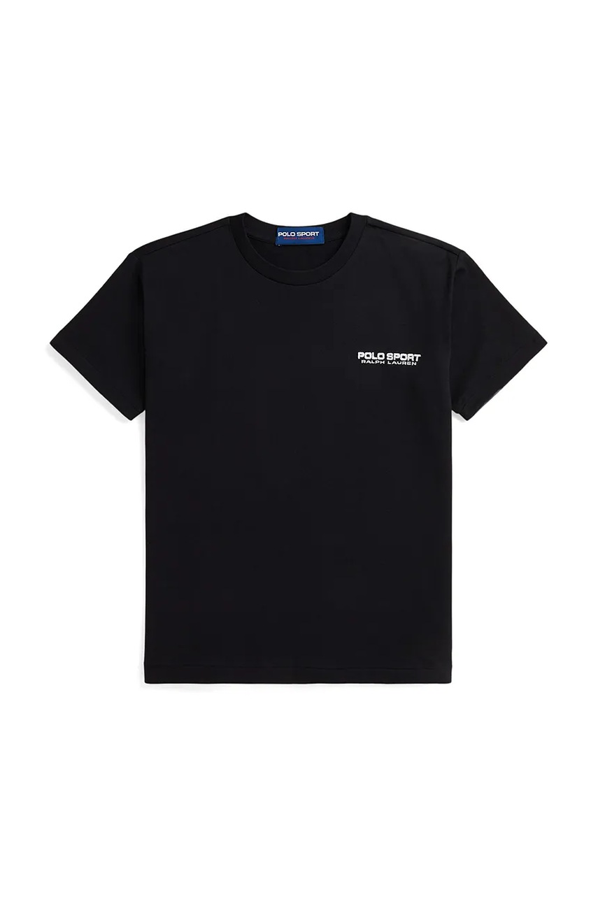 Levně Dětské bavlněné tričko Polo Ralph Lauren černá barva, 323P01532003