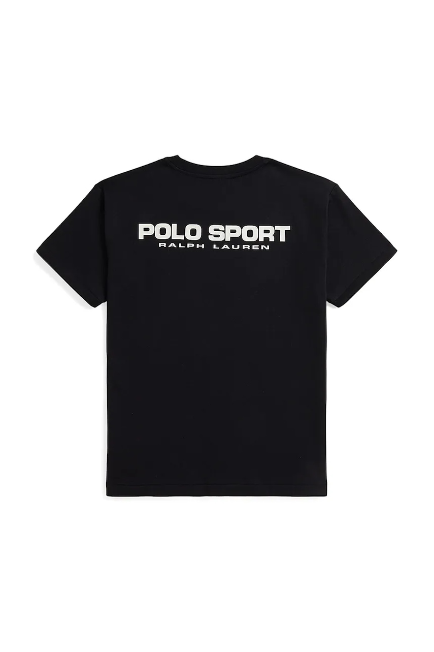 Детская хлопковая футболка Polo Ralph Lauren цвет чёрный 323P01532003 Детская хлопковая футболка Polo Ralph Lauren цвет чёрный 323P01532003