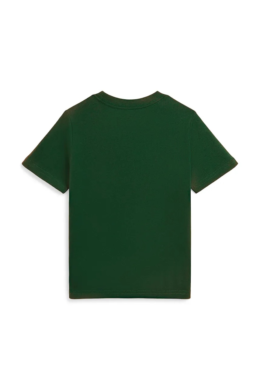 Хлопковая футболка Polo Ralph Lauren цвет зелёный однотонная 322832904192 Хлопковая футболка Polo Ralph Lauren цвет зелёный однотонная 322832904192