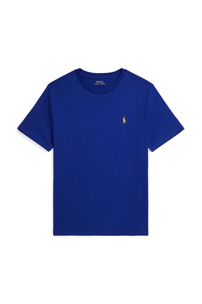 Levně Dětské bavlněné tričko Polo Ralph Lauren modrá barva, 323832904195