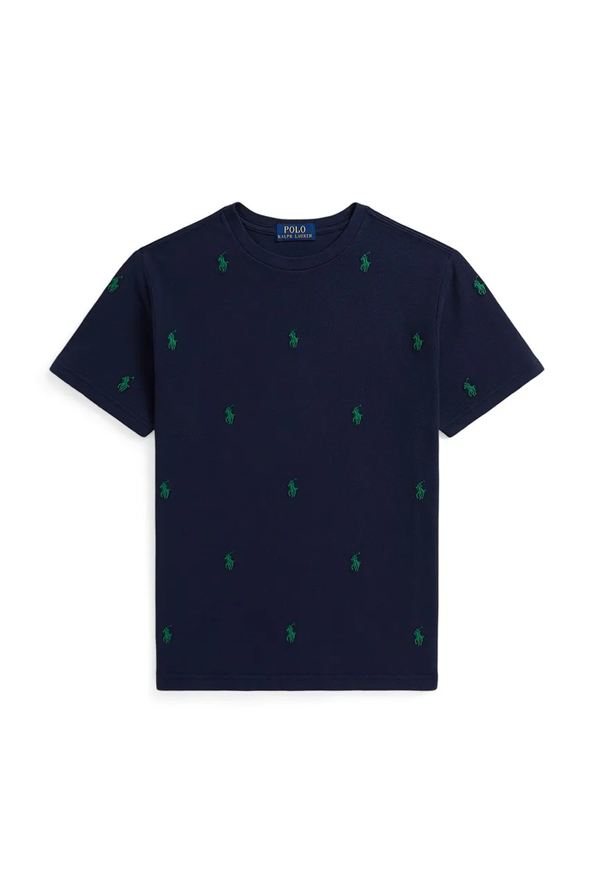 Levně Dětské bavlněné tričko Polo Ralph Lauren tmavomodrá barva, 323844626012