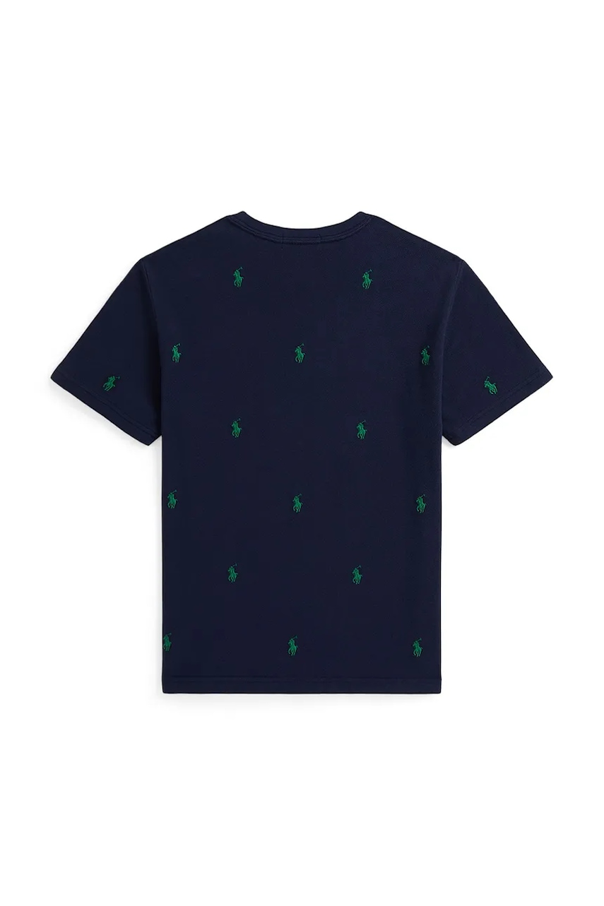 Детская хлопковая футболка Polo Ralph Lauren цвет синий 323844626012 Детская хлопковая футболка Polo Ralph Lauren цвет синий 323844626012