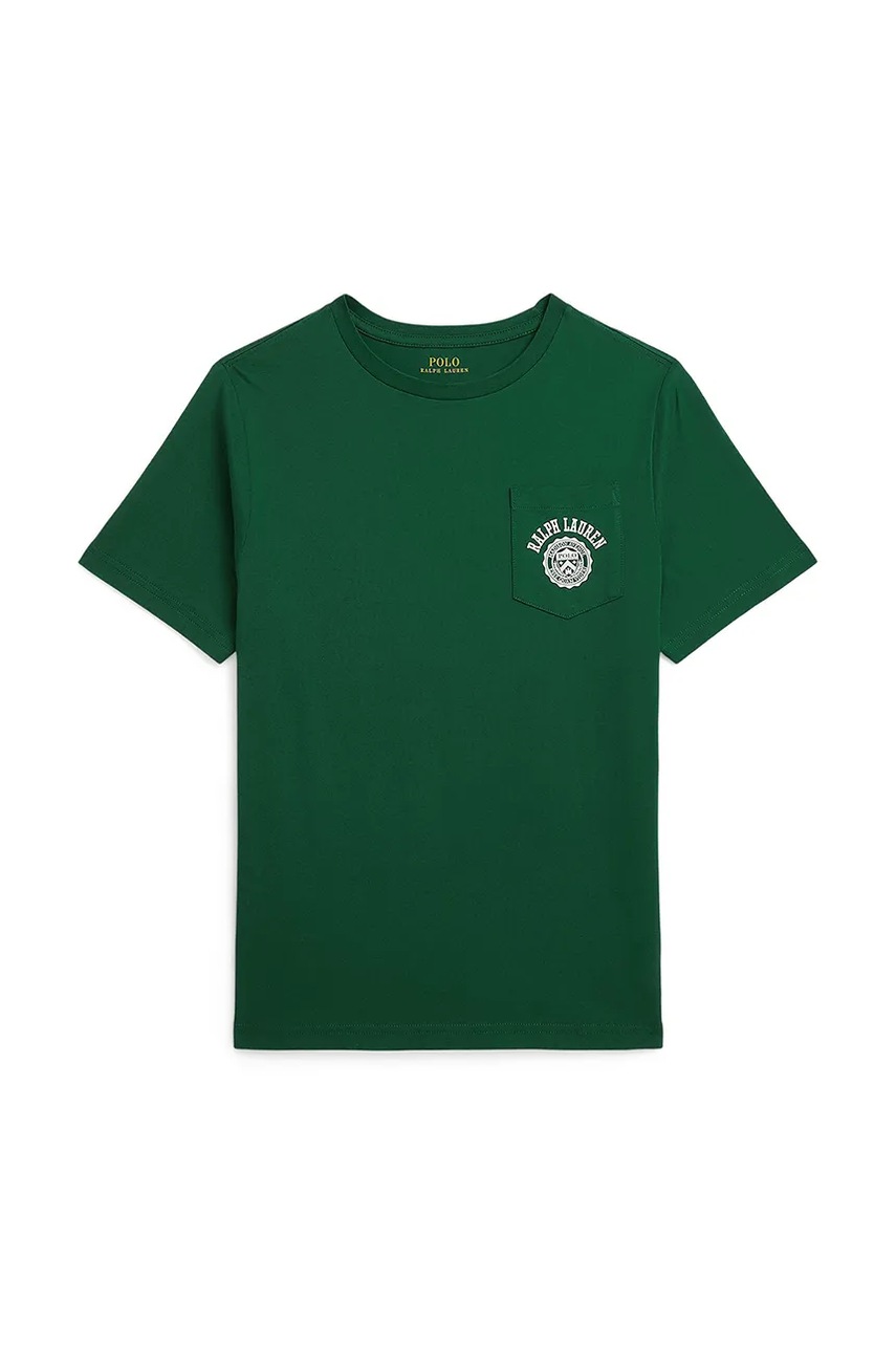 Levně Tričko Polo Ralph Lauren zelená barva, s potiskem, 323979452002