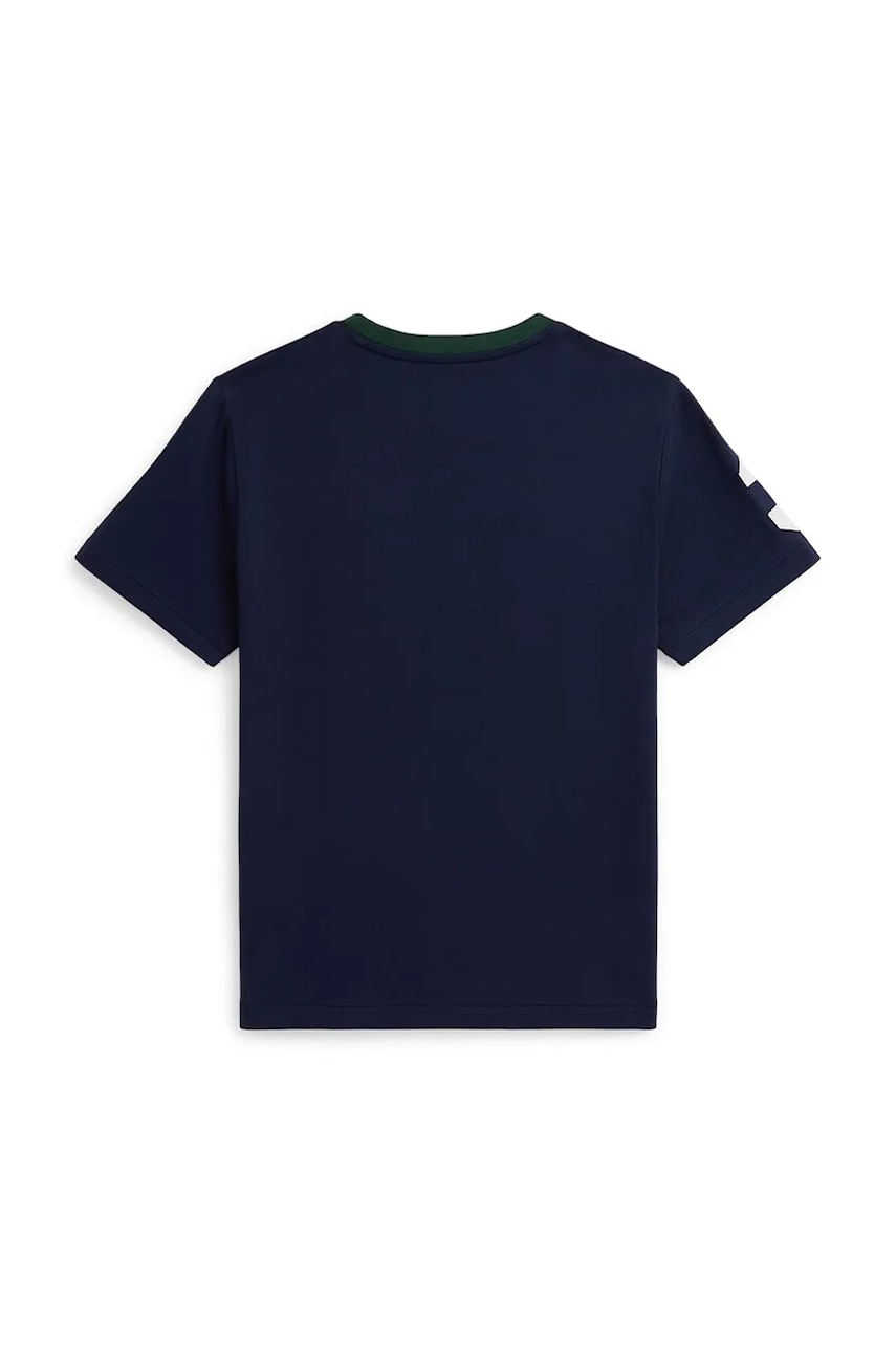 Детская хлопковая футболка Polo Ralph Lauren цвет синий 323P00671002 Детская хлопковая футболка Polo Ralph Lauren цвет синий 323P00671002