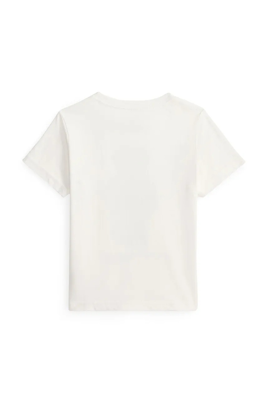 Детская хлопковая футболка Polo Ralph Lauren цвет белый с принтом 322P00508001 Детская хлопковая футболка Polo Ralph Lauren цвет белый с принтом 322P00508001
