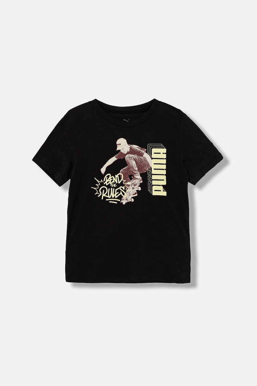 Puma tricou de bumbac pentru copii MID90s Graphic Tee I B culoarea negru, cu imprimeu, 688464