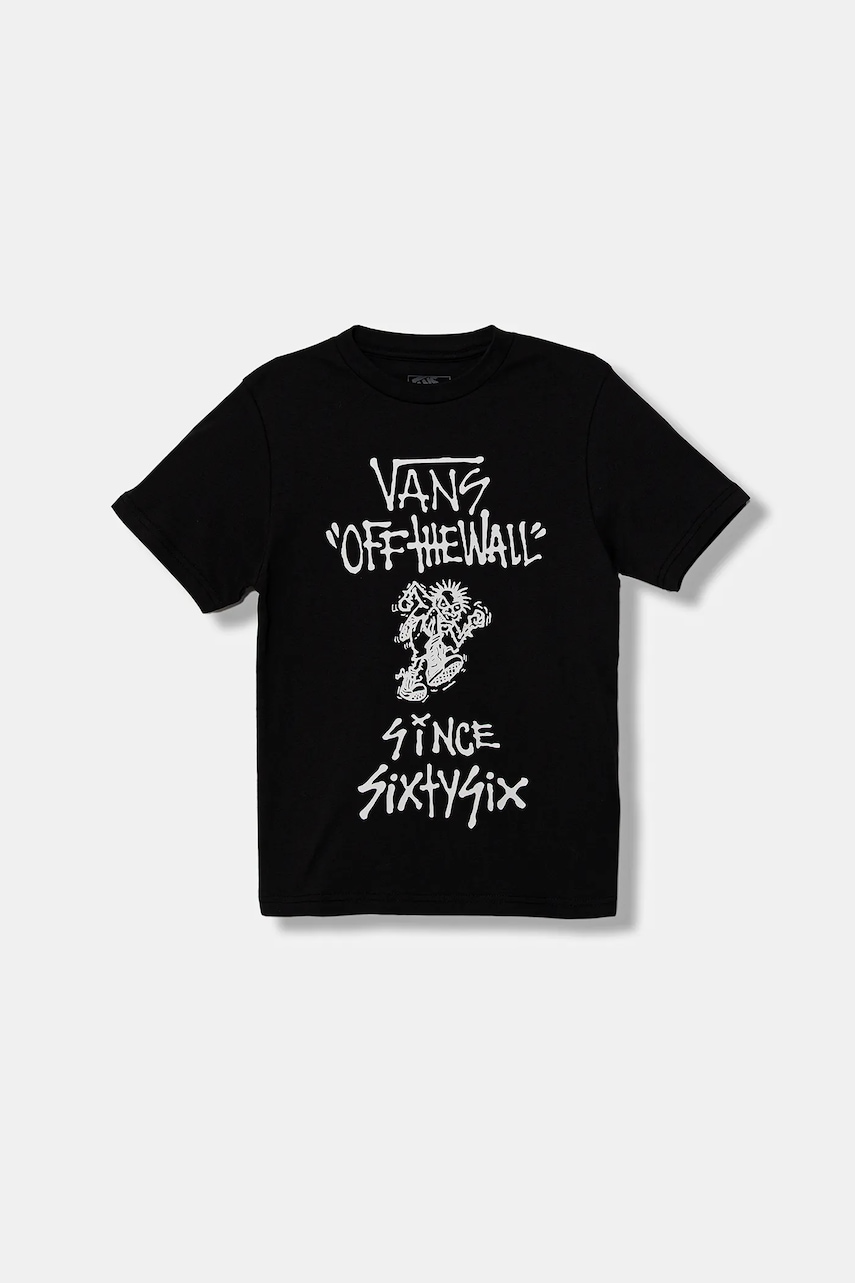 Vans tricou de bumbac pentru copii Let Loose SS culoarea negru, cu imprimeu, VN000PXXBLK1