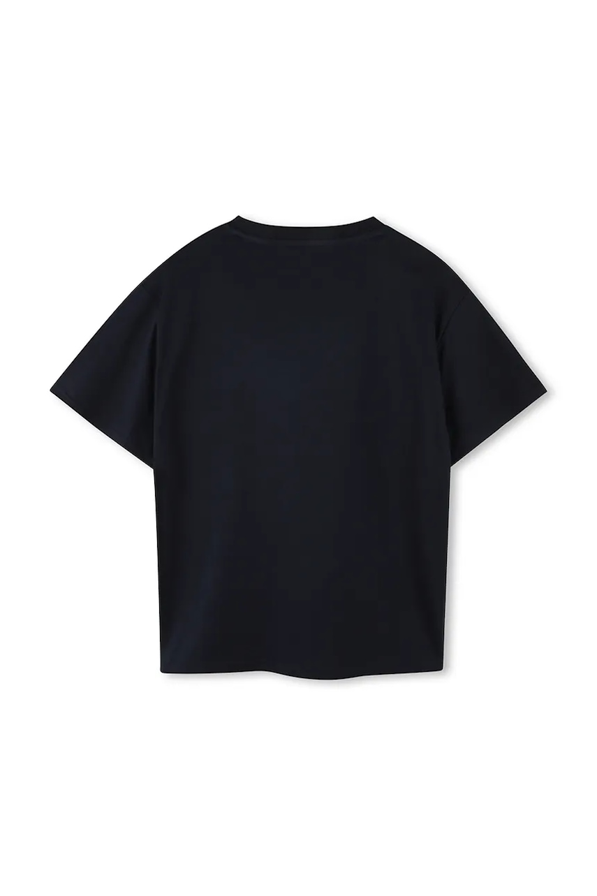 Детская хлопковая футболка Kenzo Kids цвет синий с принтом K61446 Детская хлопковая футболка Kenzo Kids цвет синий с принтом K61446