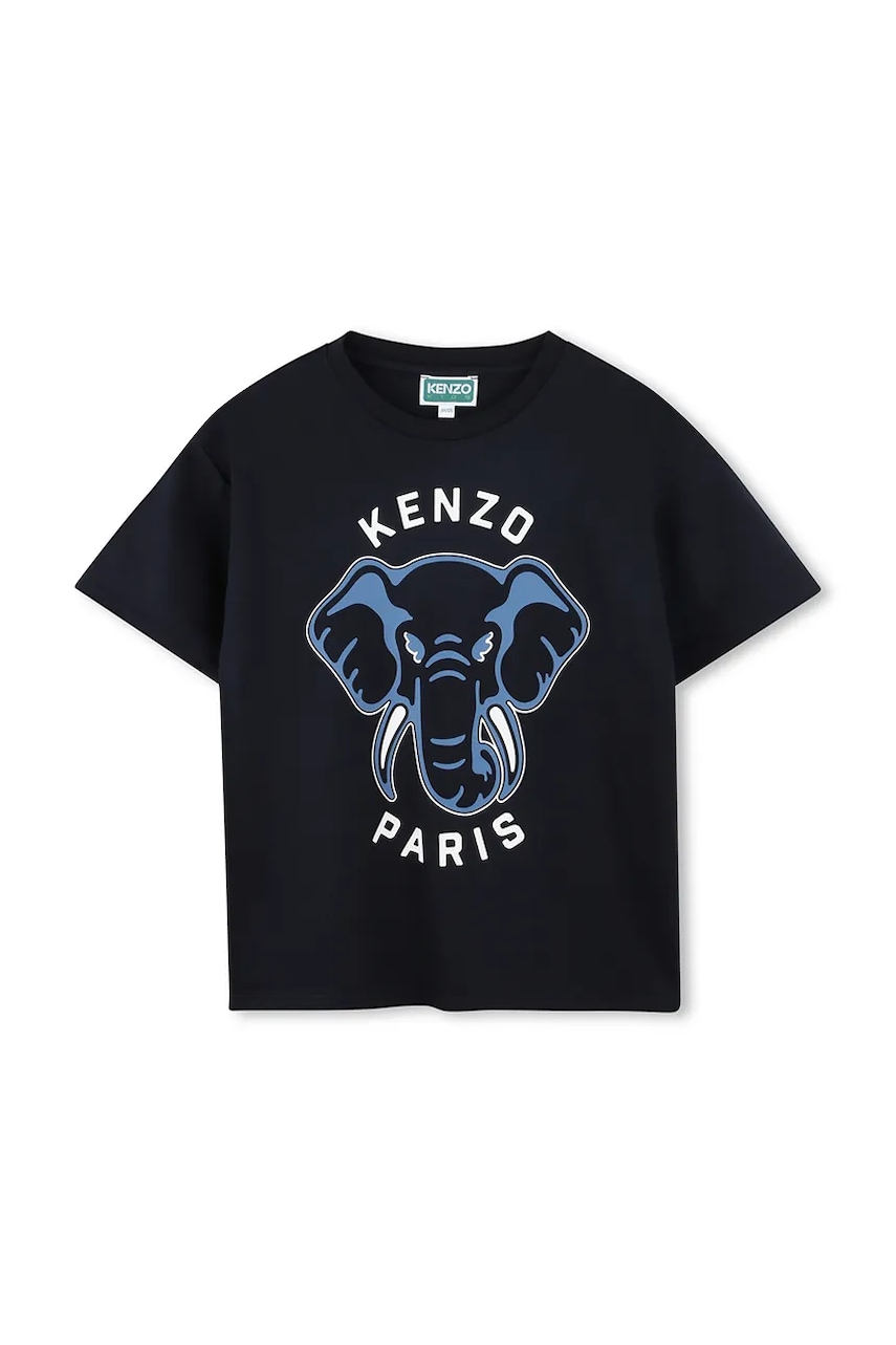 Kenzo Kids tricou de bumbac pentru copii culoarea bleumarin, cu imprimeu, K61446