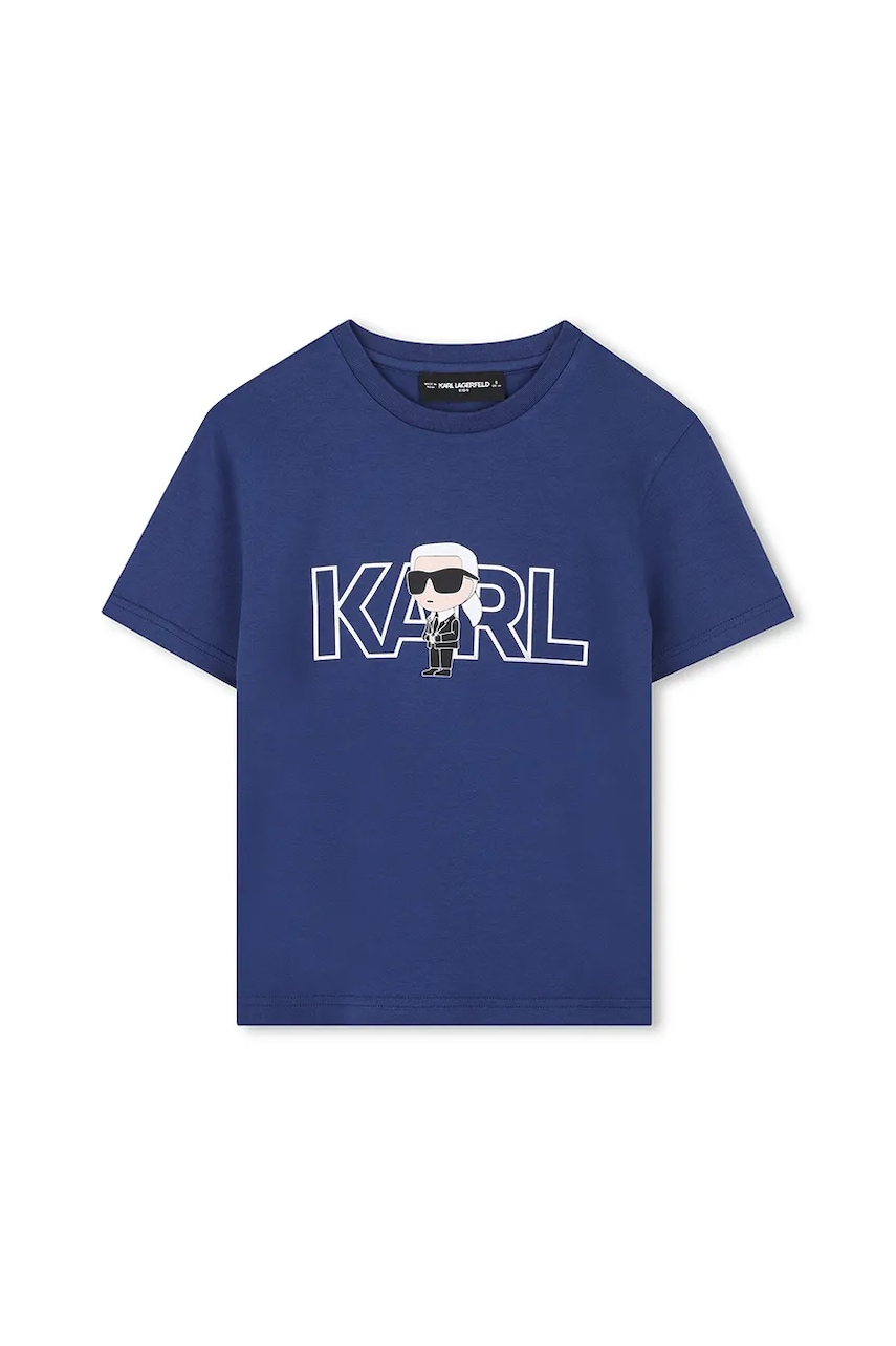 Karl Lagerfeld tricou de bumbac pentru copii cu imprimeu, Z30956
