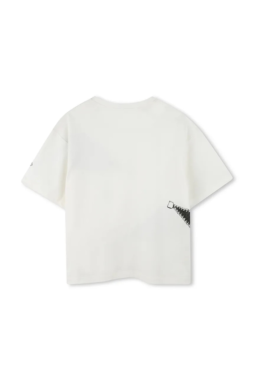 Детская хлопковая футболка Marc Jacobs цвет бежевый с принтом W60637 Детская хлопковая футболка Marc Jacobs цвет бежевый с принтом W60637