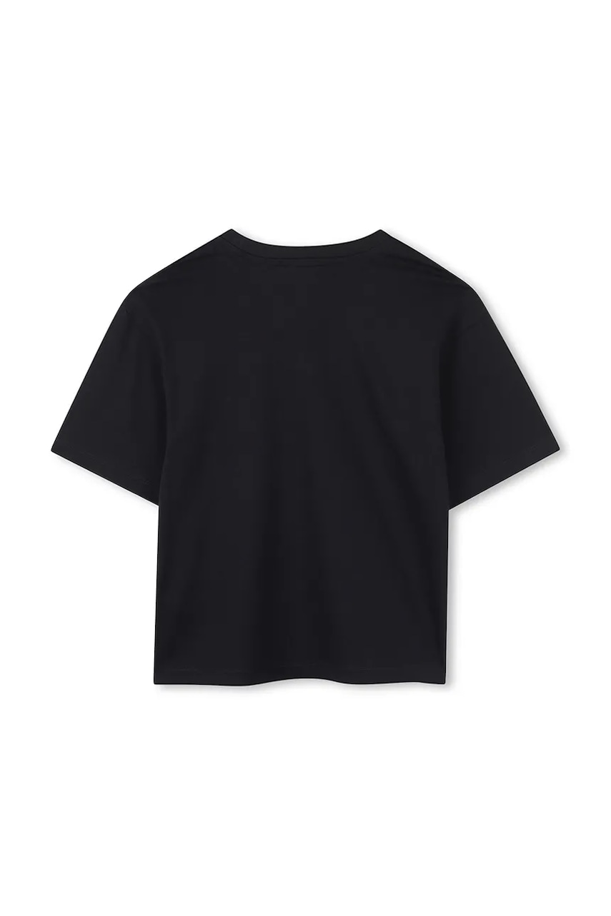 Детская хлопковая футболка Marc Jacobs цвет чёрный с принтом W60644 Детская хлопковая футболка Marc Jacobs цвет чёрный с принтом W60644