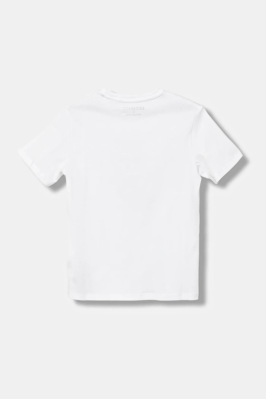 Детская хлопковая футболка Guess цвет белый с принтом L5BI20 I3Z14 Детская хлопковая футболка Guess цвет белый с принтом L5BI20 I3Z14
