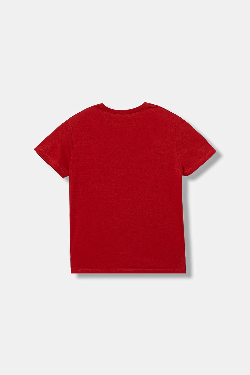 Детская хлопковая футболка United Colors of Benetton цвет красный с принтом 3I1XC10Q4 Детская хлопковая футболка United Colors of Benetton цвет красный с принтом 3I1XC10Q4