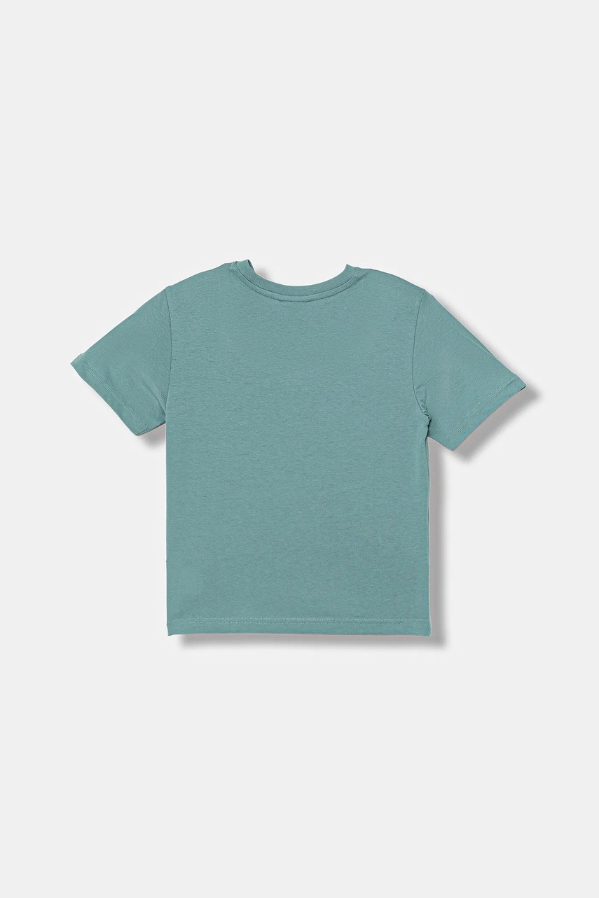 Хлопковая футболка United Colors of Benetton цвет бирюзовый с принтом 3X1SG10JW Хлопковая футболка United Colors of Benetton цвет бирюзовый с принтом 3X1SG10JW